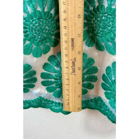 Anthropologie Leifsdottir Floral Bloom Embroidered Scalloped Dress Size 2 - Picture 8 of 10